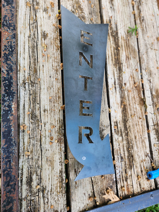 Curved Enter Sign