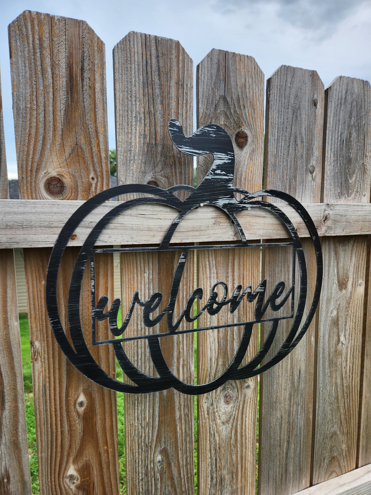 Welcome Pumpkin Sign