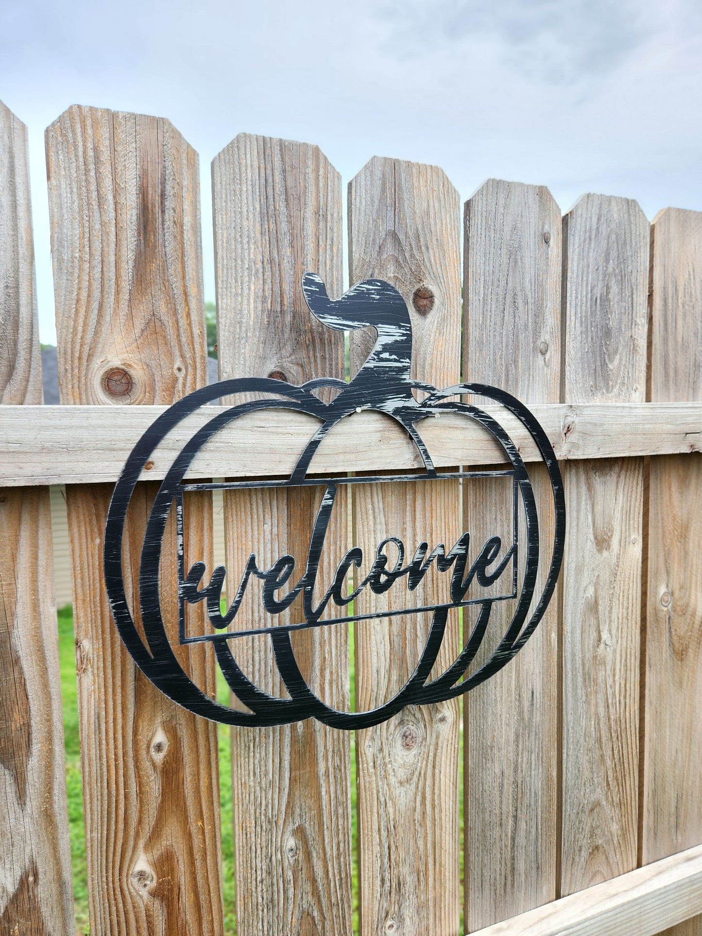 Welcome Pumpkin Sign