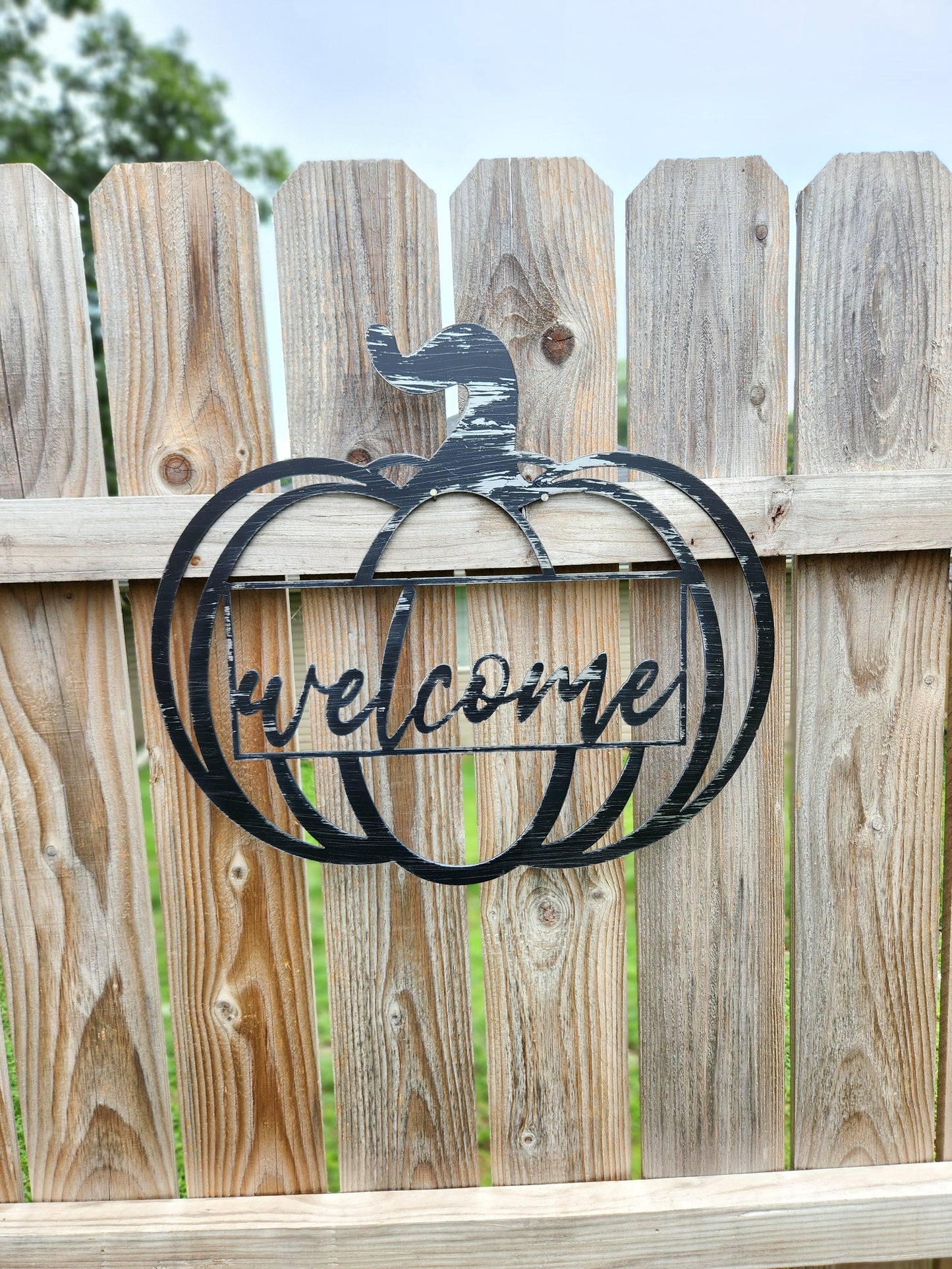 Welcome Pumpkin Sign