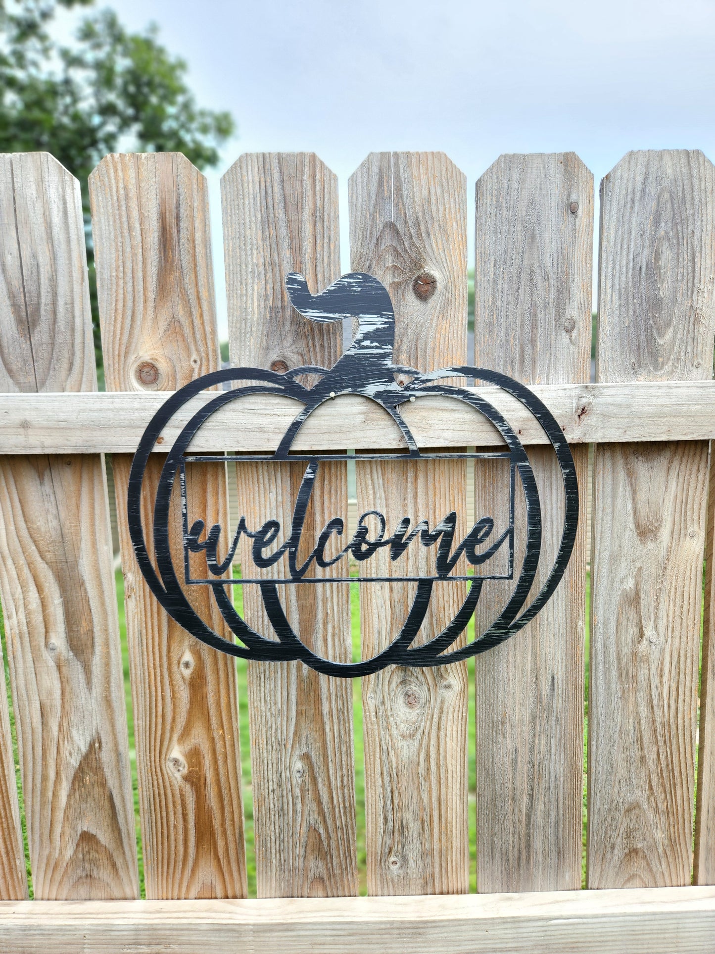 Welcome Pumpkin Sign