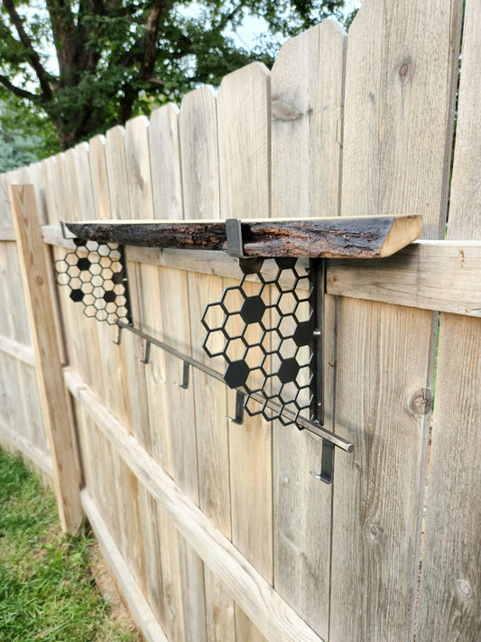 Live Edge Honeycomb Shelf