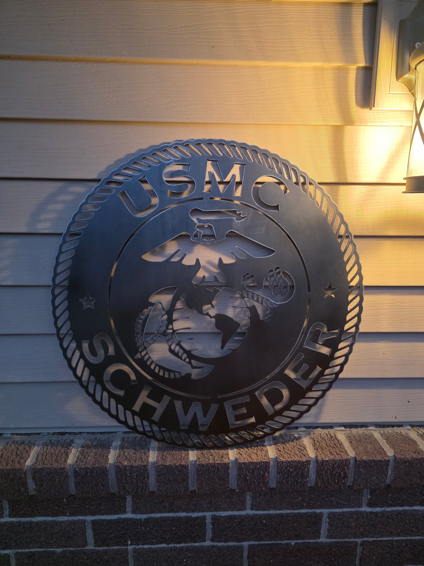 Custom U.S. Military Insignia Metal Wall Decor – Personalized Army, Navy, Air Force, Marine Corps & Coast Guard Sign