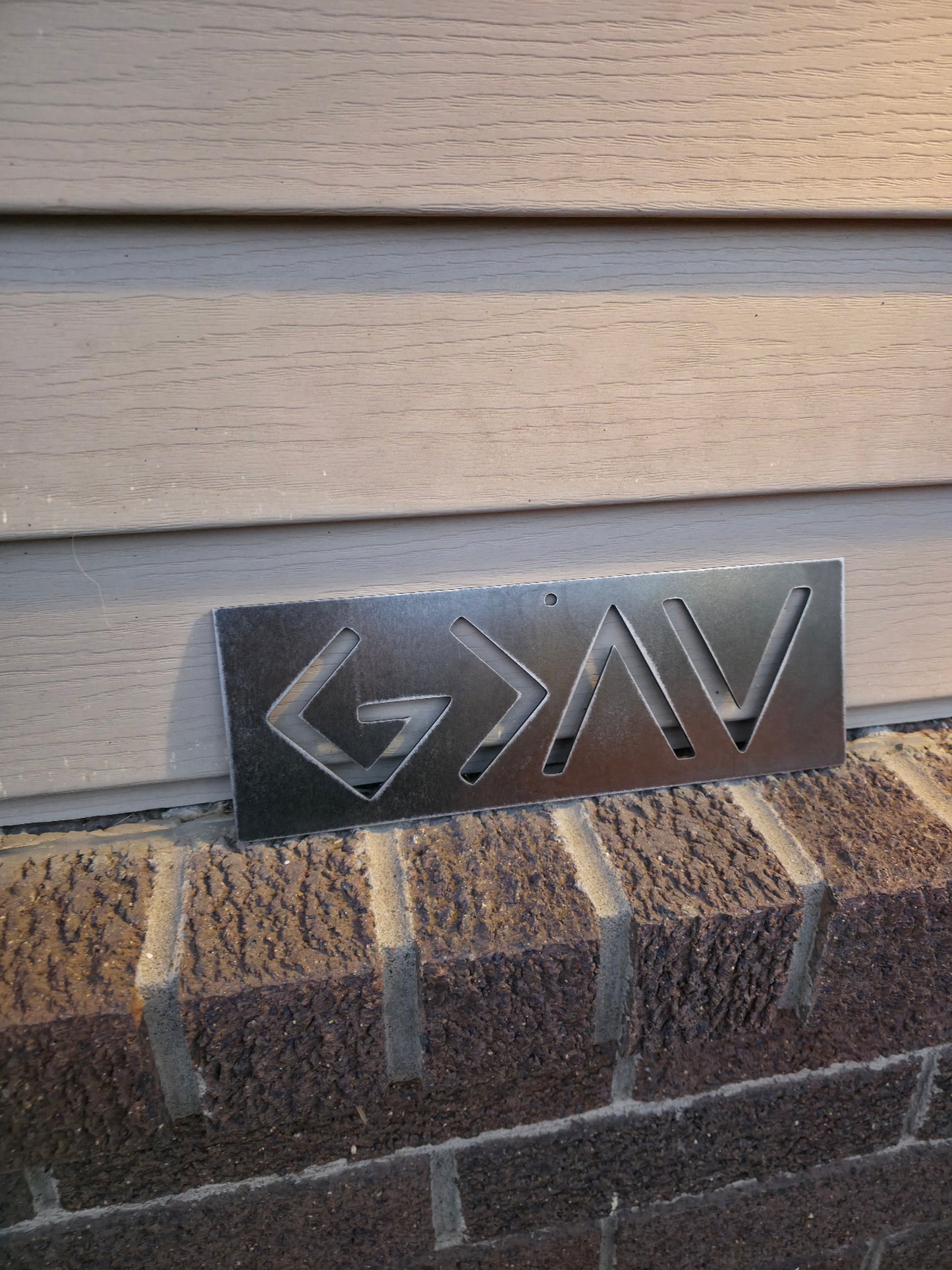 God is Greater Than the Ups and Downs Metal Sign Home Decor