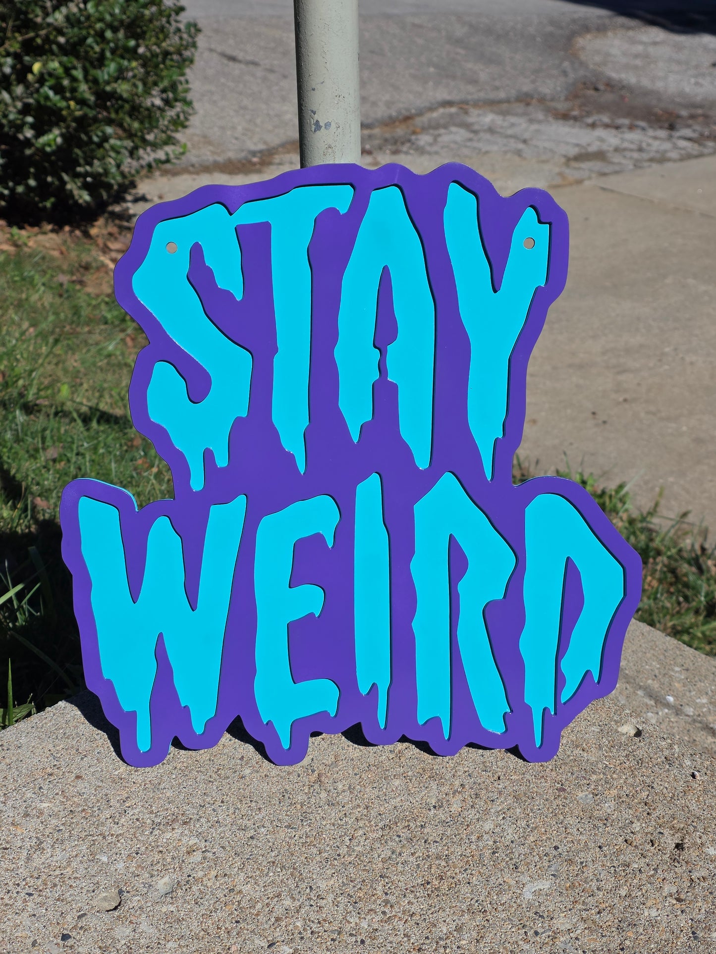 Stay wierd sign