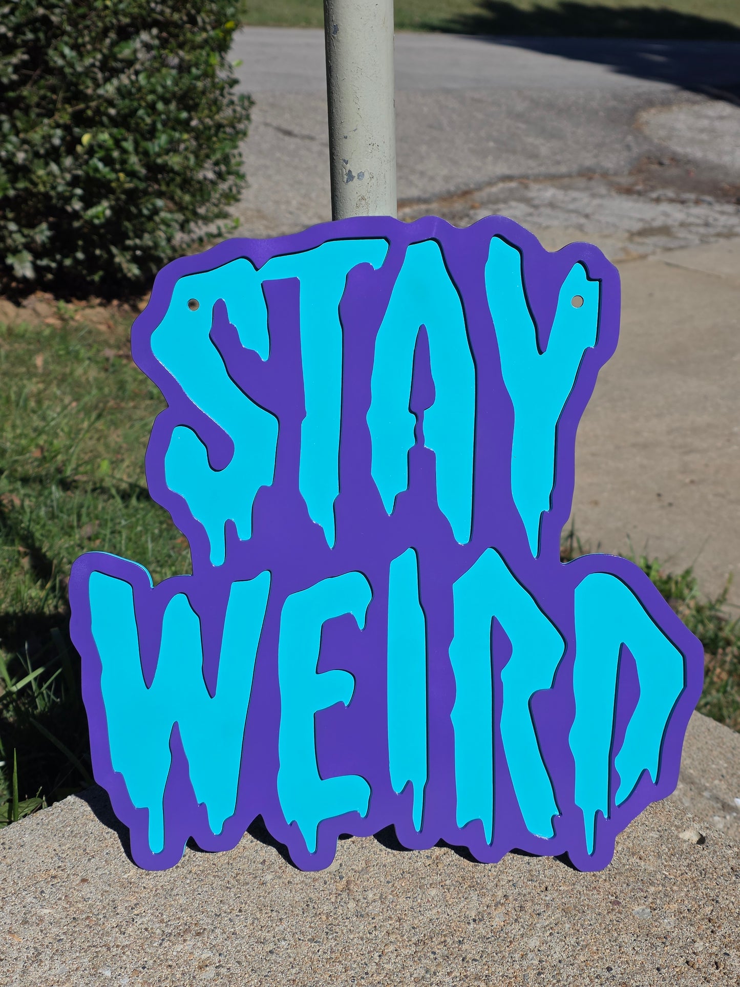 Stay wierd sign