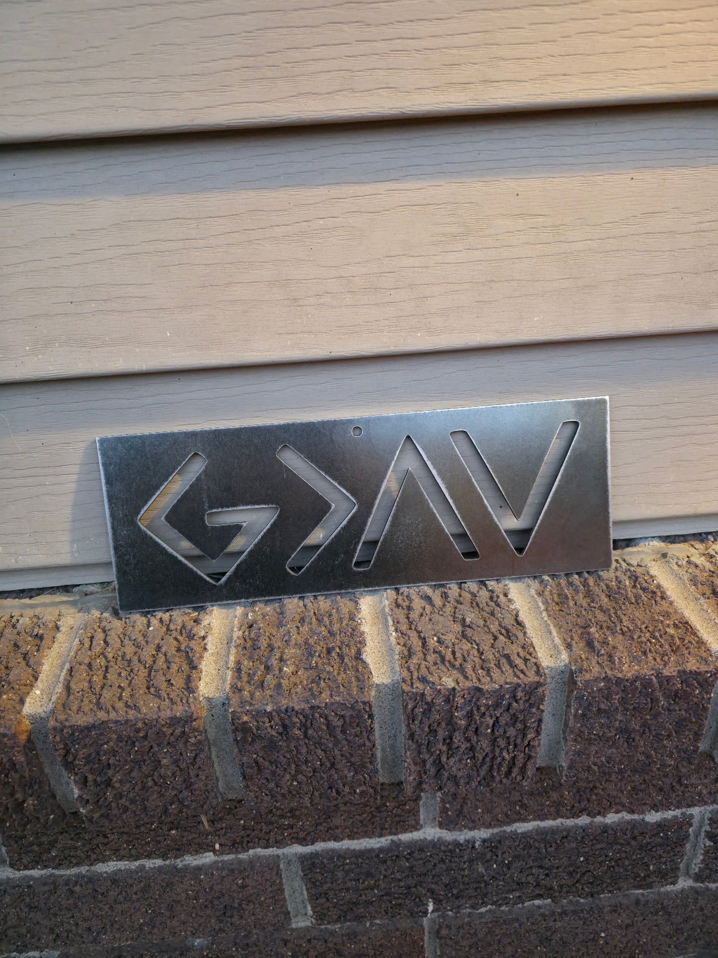God is Greater Than the Ups and Downs Metal Sign Home Decor